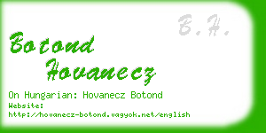 botond hovanecz business card